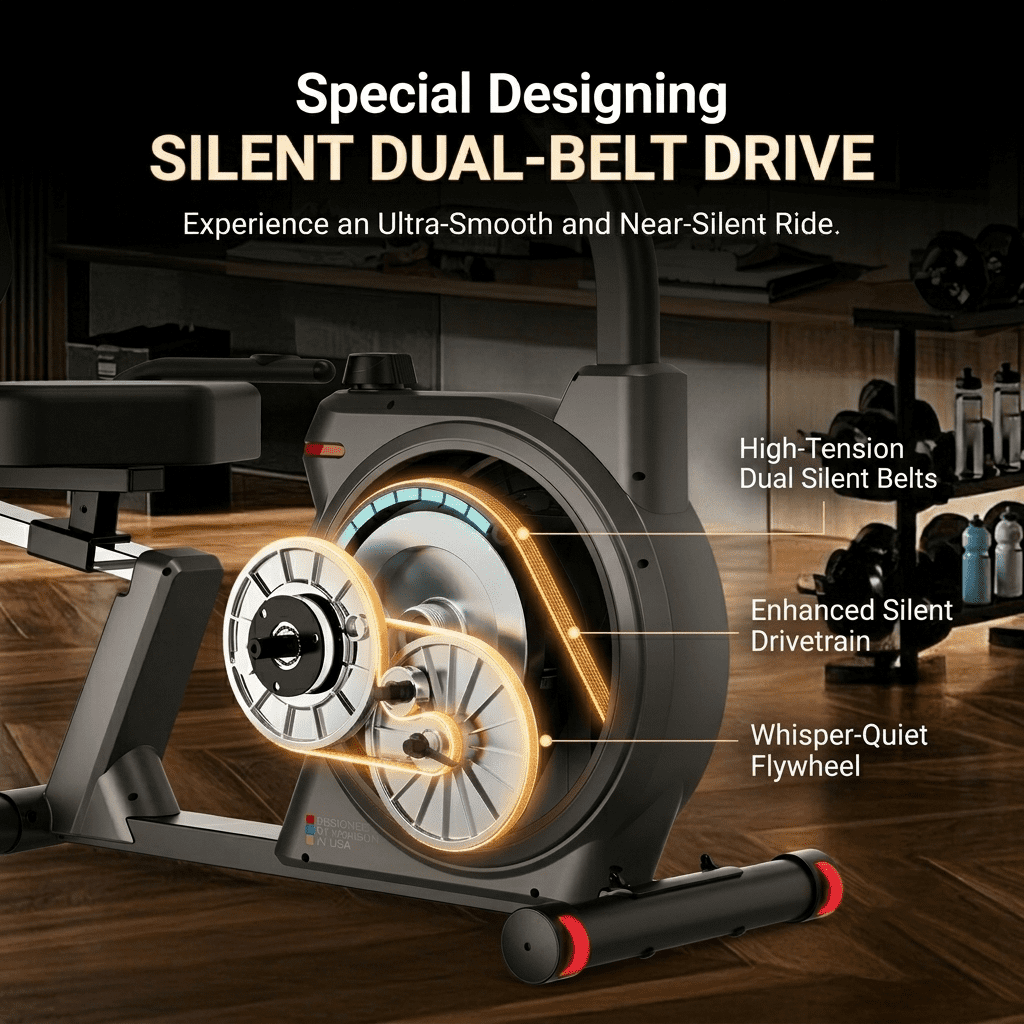 HARISON Semi-Commercial Recumbent Exercise Bike for Home, Heavy Duty 450LBS Capacity Stationary Bike for Seniors with 16-Level Magnetic Resistance & Bluetooth