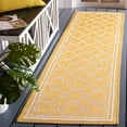 thumbnail image 2 of SAFAVIEH Courtyard Claudia Geometric Indoor/Outdoor Runner Rug, Gold/Beige, 2'3" x 8', 2 of 10