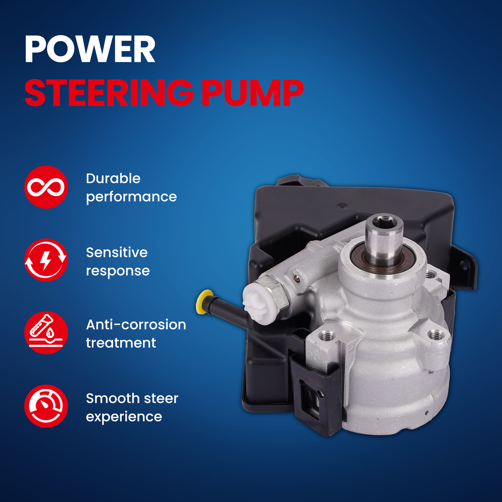 MOCA AUTOPARTS Power Steering Pump Fit for 1997-2003 Buick Century 3.1L & 1995-2001 Chevrolet Lumina 3.1L & 1996-2002 Pontiac Grand Prix 3.1L