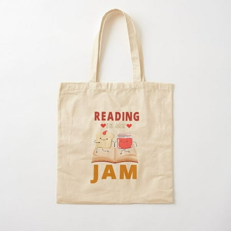 Reading Is My Jam Funny I Love To Read Books Gift T-Shirt Cotton Tote Bag Canvas Tote Bag  Family Gift For Mother  Her