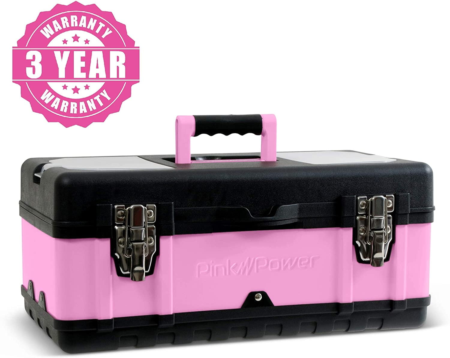 Pink Power 18 Tool Box Storage Case Organizers and Storage