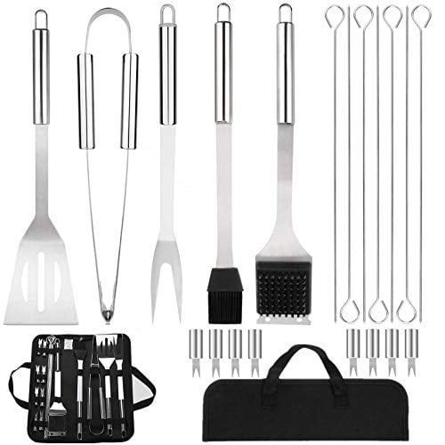 20 Piece Stainless Steel Barbecue Grilling Accessories Details about   20PCS BBQ Grill Tool Set 
