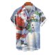 thumbnail image 4 of Mens Manga Corta Botón Abajo Camisas, Cuello de Vuelta Navidad Impresa Blusa, Top de Moda Casual, 4 of 4