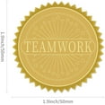thumbnail image 2 of 25Sheet Gold Foil Certificate Seals Teamwork 2inch Round Self Adhesive Embossed Stickers, 2 of 9