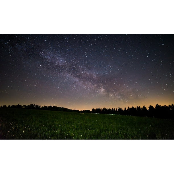 Night Milky Way Starry Sky Night Sky Sky Star 20 Inch By 30 Inch Laminated Poster With Bright Colors And Vivid Imagery Fits Perfectly In Many Attractive Frames Walmart Com Walmart Com