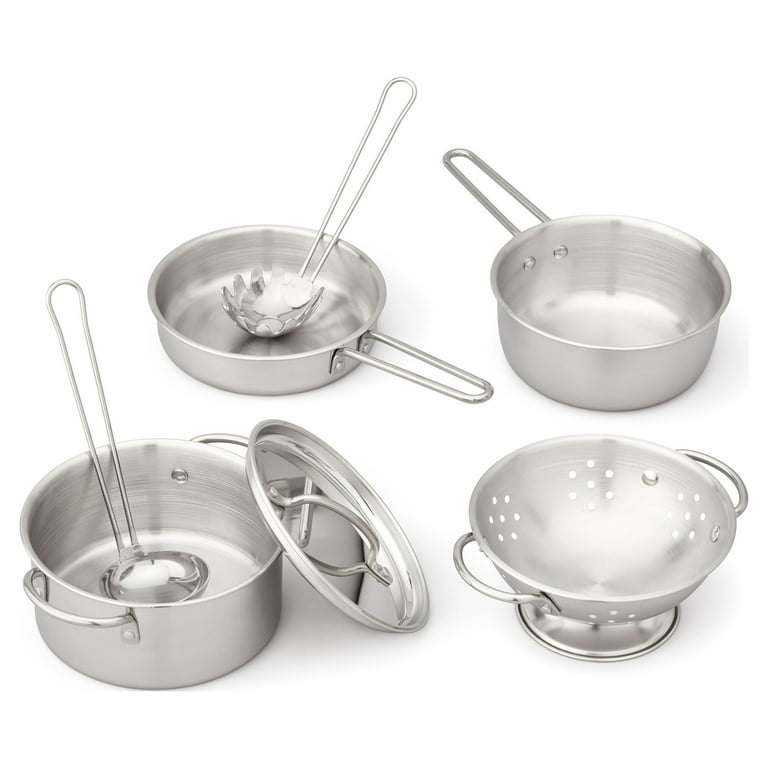 Let's Play House! Stainless Steel Pots and Pans Play Set