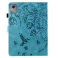 thumbnail image 5 of ELEHOLD Case For Lenovo Tab M10 Plus 10.6 (3rd Gen) Embossed Flowers and Birds Leather Tablet Case, Slim Back Smart Cover, Full Body Protection, Kickstand,with Card Pocket, Blue, 5 of 10