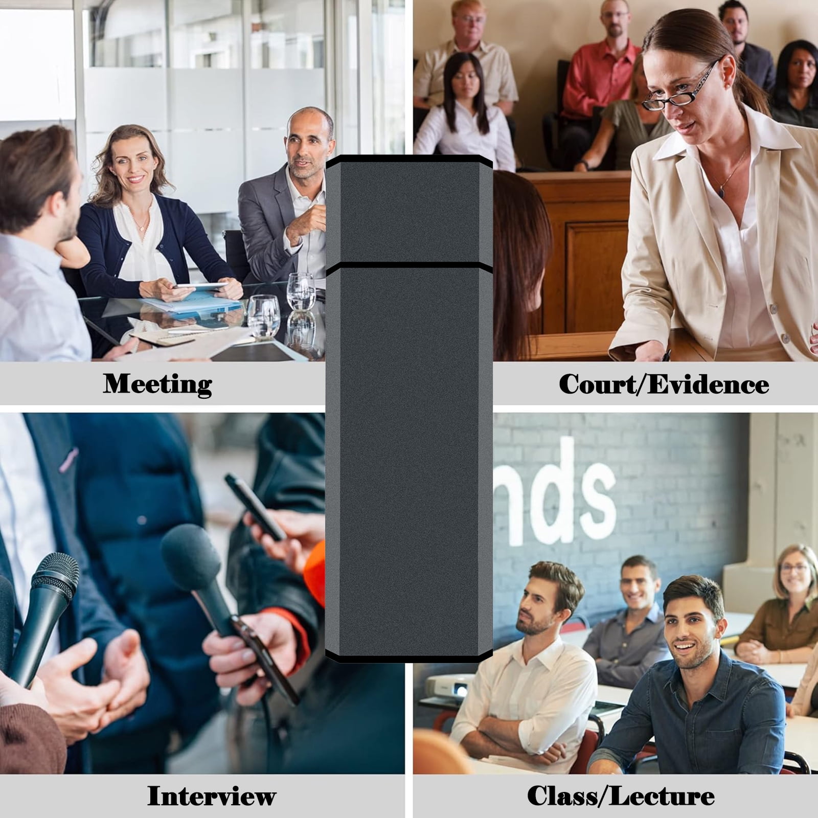 RONY 32GB Digital Voice Recorder - One Click Mini Recording Device with Noise Reduction -  Portable USB Dictaphone for Lectures Meetings Interviews