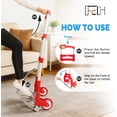 thumbnail image 4 of Yunken Folding Hand Truck, Aluminum Portable Folding Hand Cart,165lbs Capacity Hand Cart and  Ideal for Home, Auto, Office,Travel Use, Red, 4 of 14