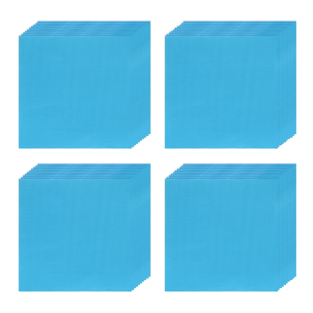 100pcs Foil Candy Wrappers, 6 x 6 Inch Chocolate Bar Wrappers, Aluminum Foil Paper (Azure, Fine Grid)