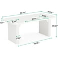 thumbnail image 2 of Tribesigns 63'' Computer Desk, Simple Rectangular Writing Table for Home Office Study Room Bedroom (White), 2 of 5