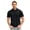 Black Melange, variant on Merino.tech Men's Merino Wool Short Sleeve Polo Shirt, Arctic Ice, Size L