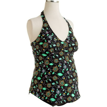 Maternity 2-Piece Print Halter Tankini