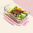 thumbnail image 4 of New style Lunch Box Glass 1050ml Microwave Bento Box Food Storage Box school food containers compartment, 4 of 5