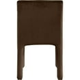 thumbnail image 4 of Pemberly Row Modern / Contemporary Brown Velvet Dining Chair, 4 of 33