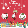thumbnail image 3 of Bas de Noël Lot de 2, Gnomes 3D Père Noël Bas de Noël Cheminée Bas Suspendus, 3 of 5
