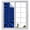 Blue, variant on Black White Checker Window Privacy Film, Modern Abstract Checkered Tunnel Mosaic Cubes Frosted Glass Window Clings Static Cling UV Heat Blocking Reusable Door Sticker for Bathroom 23.6 x 59 Inch