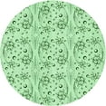 thumbnail image 1 of Ahgly Company Machine Washable Indoor Round Transitional Mint Green Area Rugs, 4' Round, 1 of 7