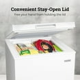 thumbnail image 7 of Igloo 5.0 Cu. Ft. Chest Freezer With Removable Basket, Free-Standing Door Temperature Ranges From-10° to 10° F, Front Defrost Water Drain, Perfect for Homes, Garages, Basements, RVs, White, 7 of 7