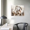 thumbnail image 3 of COMIO  Horse Canvas Wall Art Farmhouse Horses Pictures Wall Decor Western Painting Bedroom Decor for Sweet Couple Love Print Brown Animal Artwork Stretched for Living Dining Room, 3 of 4