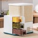 thumbnail image 4 of Contenedor de almacenamiento de 4 compartimentos, dispensador de cereales integrales para almacenamiento de cereales secos verde, 4 of 8