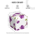 thumbnail image 4 of KLL Orchids Flowers Print Tissue Box Cover,Leather Tissue Holder Square Facial Tissue Case Facial Paper Organizer Dispenser for Bathroom, Vanity Countertop, 4 of 7