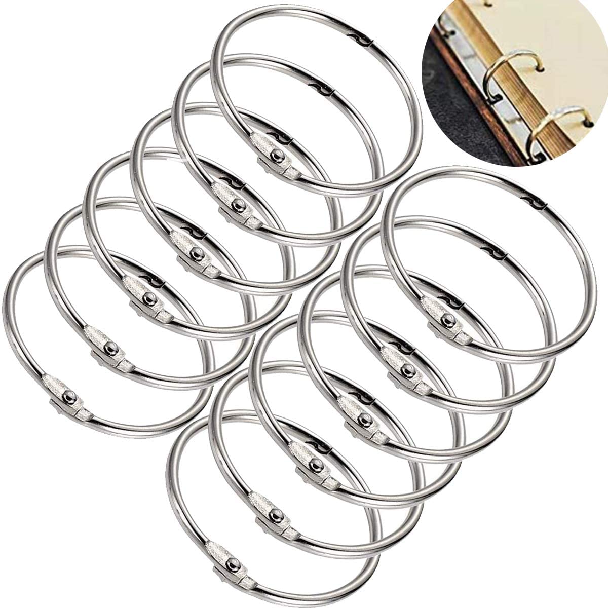 Binder Rings, Book Leaf Binder Rings Round Binding Rings for School