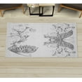 thumbnail image 1 of Spring Decorative Rug, Butterfly with Floral Mandala Pattern Bohemian Design with Butterfly Wings, Quality Carpet for Bedroom Dorm and Living Room, 6 Sizes, Taupe Grey, by Ambesonne, 1 of 1