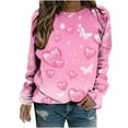 thumbnail image 2 of Brilliant Valentines Clothes Women Sweater Spring 2025 Tops for Women Plus Size Shirts for Women Crew Neck Long Sleeves Casual Sweatshirts Sweater Pullover Tunic Tops Multicolor XL, 2 of 5