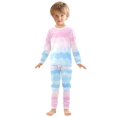 thumbnail image 6 of FORMRS Long Sleeve Top and Pants Pajama Set for Niños 2-Piece Sleepwear, Sizes 18M-8Y, Light Pink Stripes, 6 of 6