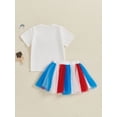 thumbnail image 5 of BemeyourBBs Kids Toddler Baby 4th of July Outfit Patriotic Summer Independent Day Clothes Short Sleeve Ice Cream Print T-shirt with Tulle Tutu Skirt Set Fourth of July Baby Clothing, 5 of 9