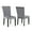 Black Gray, variant on Transitional Dining Table - Rectangular Faux White Marble Top With Black Solid Base Seats 6 38"x64"x30.3"h Modern & Wooden Fits People