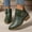 Green, variant on Women‘s Wide Width Ankle Boots, Pointed Toe Chelsea Boots with Low Heel and Soft Lining, Stylish & Comfortable Boots for Extended Wear Black 37