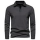 thumbnail image 2 of pstuiky camisa de manga larga para hombre, Blusas y camisas casuales de manga larga con cuello vuelto de color liso para hombre tops de invierno para hombre xxl, 2 of 5