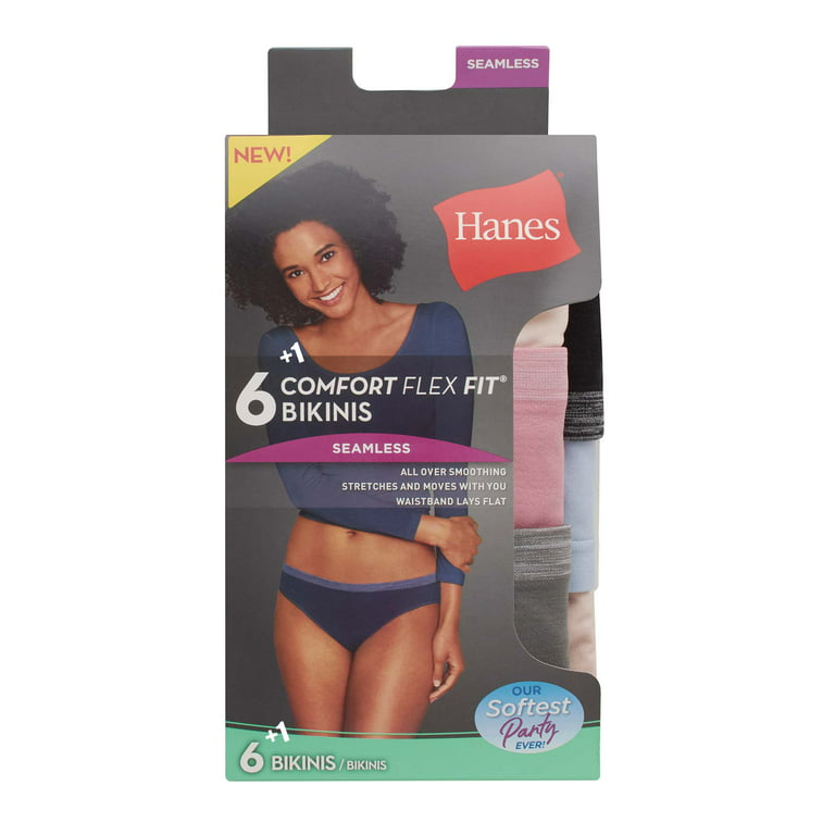 Hanes Women's Comfort Period Moderate Leak Protection Hipster, 3-Pack
