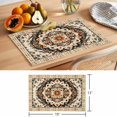 thumbnail image 6 of Bohemia Orange Floral Placemats Set of 1, Vintage Boho Ethnic Farmhouse Flower Pattern Non-Slip Place Mats Washable Table Mats for Kitchen Dining Table Decorations Indoor/Outdoor, 6 of 9