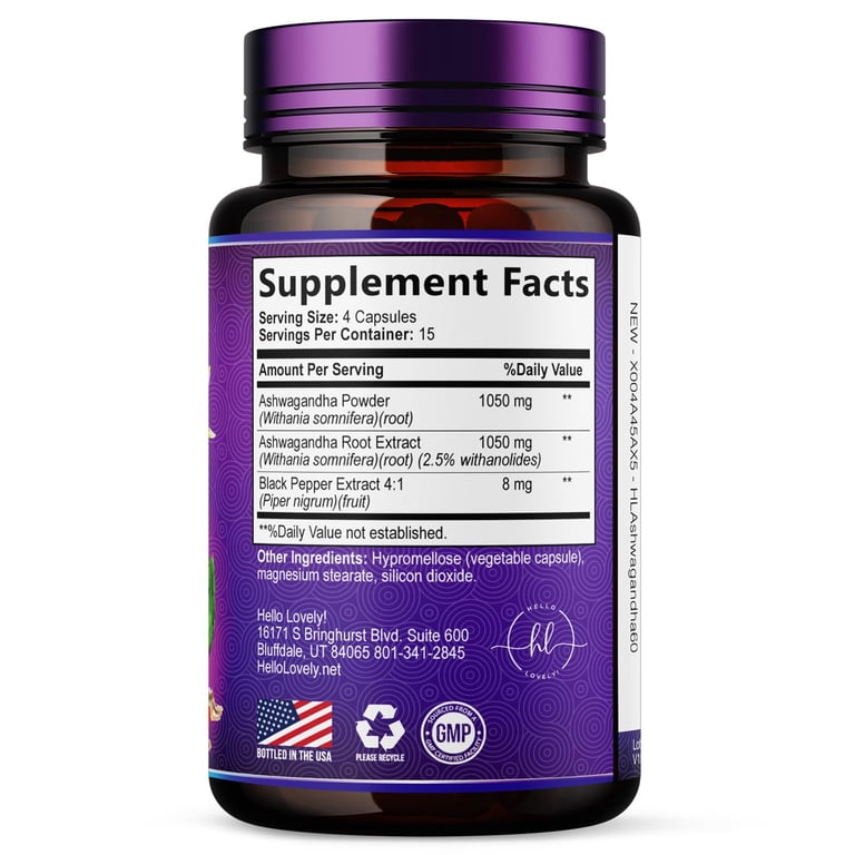 Ashwagandha Supplements for Women - Max Absorption with Black