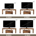 thumbnail image 5 of Modern Farmhouse TV Stand for TV up to 55 inches, Rustic TV Console Table Stand with 16-Color LED Lights, Home Living Room Entertainment Center, Fir Wood, 51"L×14" W×18"H, 5 of 11