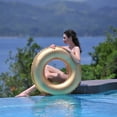 thumbnail image 3 of Pool Central 35" Inflatable Golden Pool Ring Float, 3 of 6
