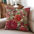 thumbnail image 4 of Vintage Flower Decorative Pillow Covers - Set of 2, 20x20 Inch - Farmhouse Style Linen Cushion Cases for Indoor/Outdoor, Sofa, Bed & Living Room Decor - Stylish and Unique, 4 of 7