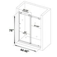 thumbnail image 5 of WOODBRIDGE 48" x 76" Single Sliding Frameless Shower Door MSDC4876-MBL, 5 of 7