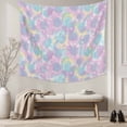 thumbnail image 5 of Blue Yellow Pink Tapestry for Bedroom Wall Hanging Tapestry, Modern Abstract Art Watercolor Ceiling Backdrop Tapestries Poster Blanket Wall Decor for Teens Room Living Room Dorm 39" x 59", 5 of 8