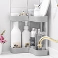 thumbnail image 5 of Double-Layer Corner Storage Shelf Rack Organizer for Bathroom and Kitchen, 5 of 8
