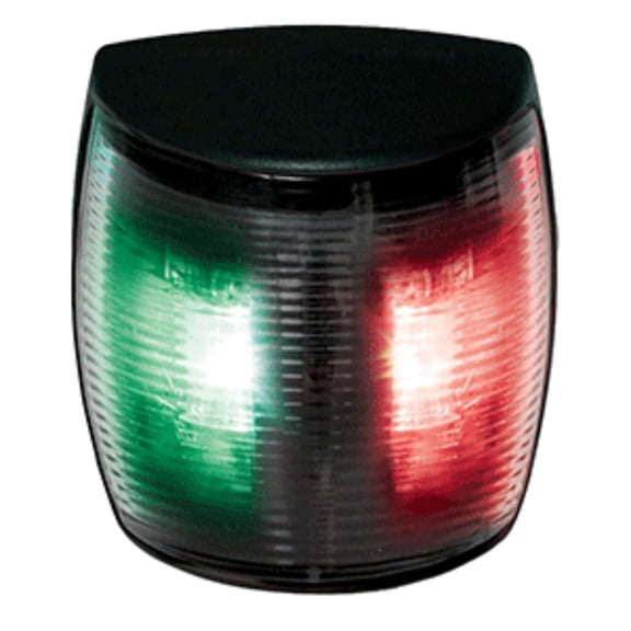 8" Hella Naviled Pro Bi-Color 2 Nautical Miles Red and Green Lens Black Housing Navigation Lamp