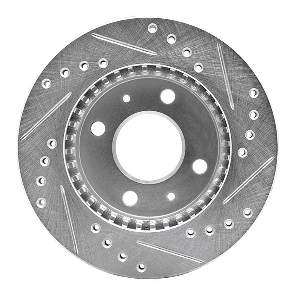 Dynamic Friction Company 631-67044L DFC Brake Rotor - Drilled And Slotted - Silver