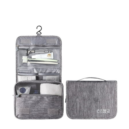 Tuvgenk Travel Hanging Toiletry Bag Compact Portable Cosmetic Organizer with Strong Hook Polyester Spandex for Business Trip Home Use
