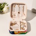 thumbnail image 6 of Chameleon Travel Portable Square Jewelry Box Organizer for Rings Earrings Necklaces Bracelets Girls Women, 6 of 6