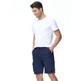 thumbnail image 4 of Satankud Mens Casual Cargo Shorts Classic Drawstring Stretch Hiking Beach Shorts Twill Chino Short with 6 Pockets NavyBlue Size 36, 4 of 8