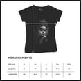 thumbnail image 7 of Sugar Skull Lace Women's V-Neck T-shirt Black White Day of the Dead Gothic Beauty Monochrome Dia de Los Muertos Elegant Tee, 7 of 7