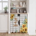 thumbnail image 6 of Sunflower Tier Curtains 54 Inch Length, Summer Botanical Checkered Yellow Floral Cafe Short Curtains for Bathroom Over Sink, Small Kitchen Curtain Light Filtering Tiered Drapes 2 Panels 27.5"Wx54"L, 6 of 8